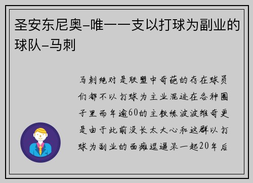 圣安东尼奥-唯一一支以打球为副业的球队-马刺